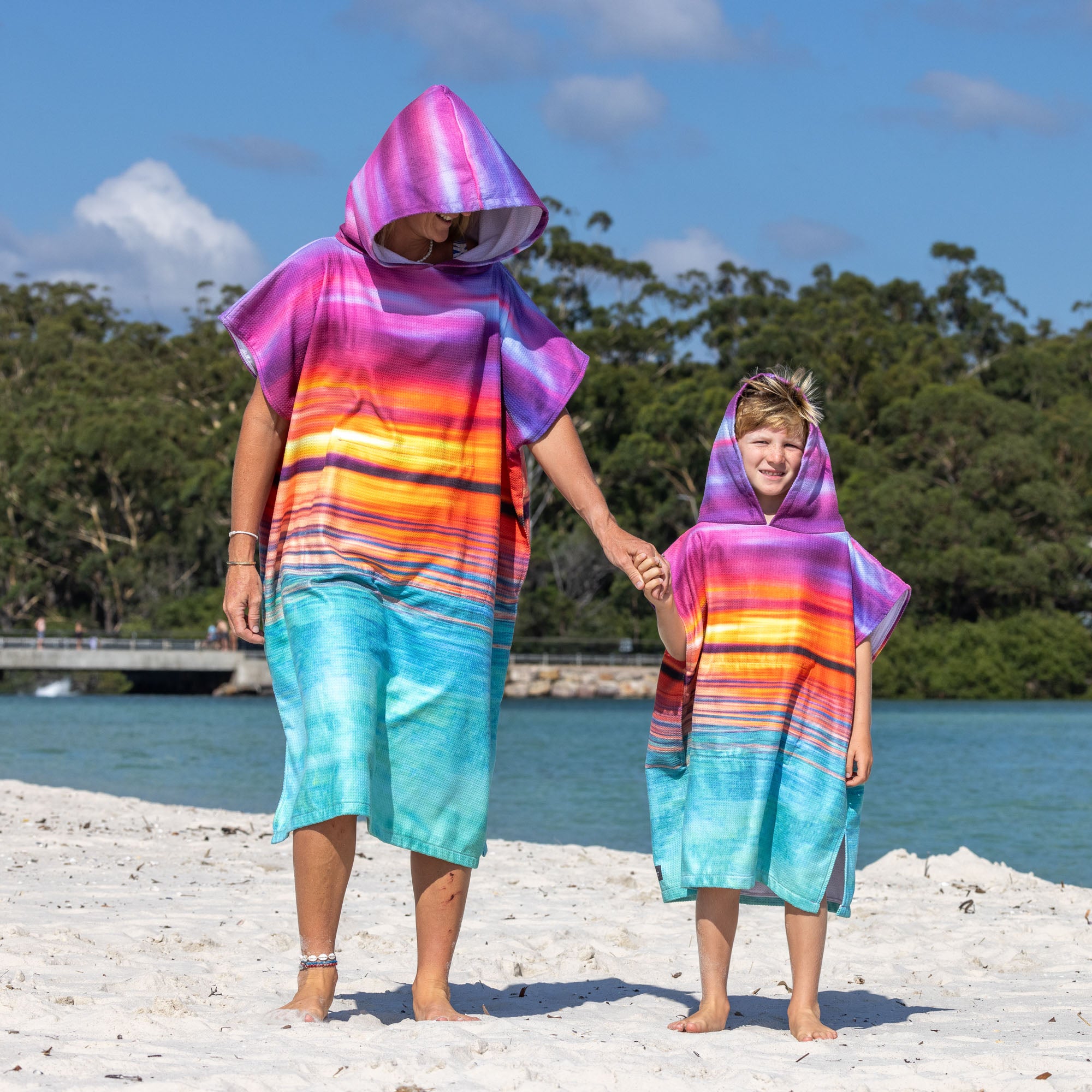 Sunset Colours - Adults Hooded Beach Towel