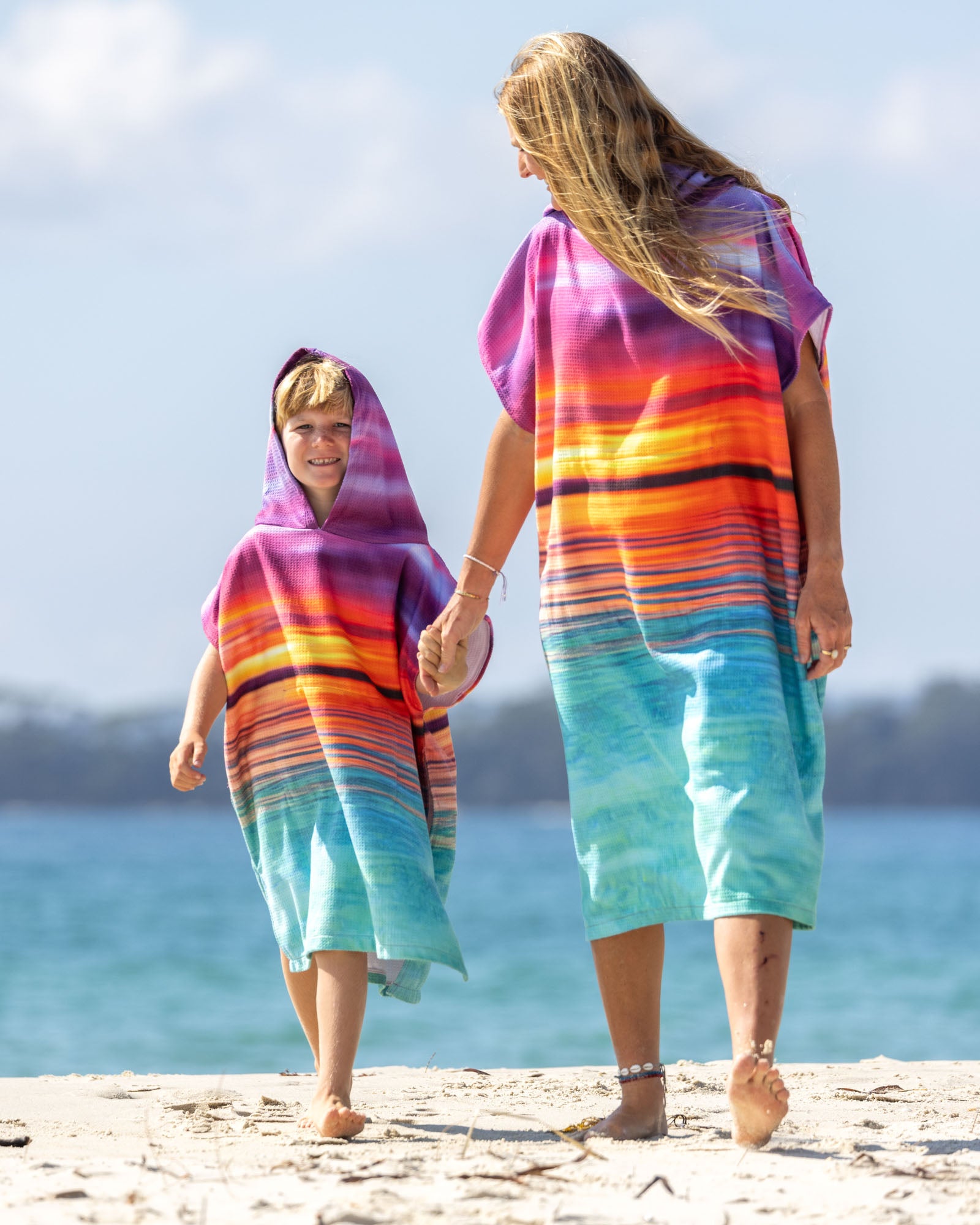 Sunset Colours - Adults Hooded Beach Towel