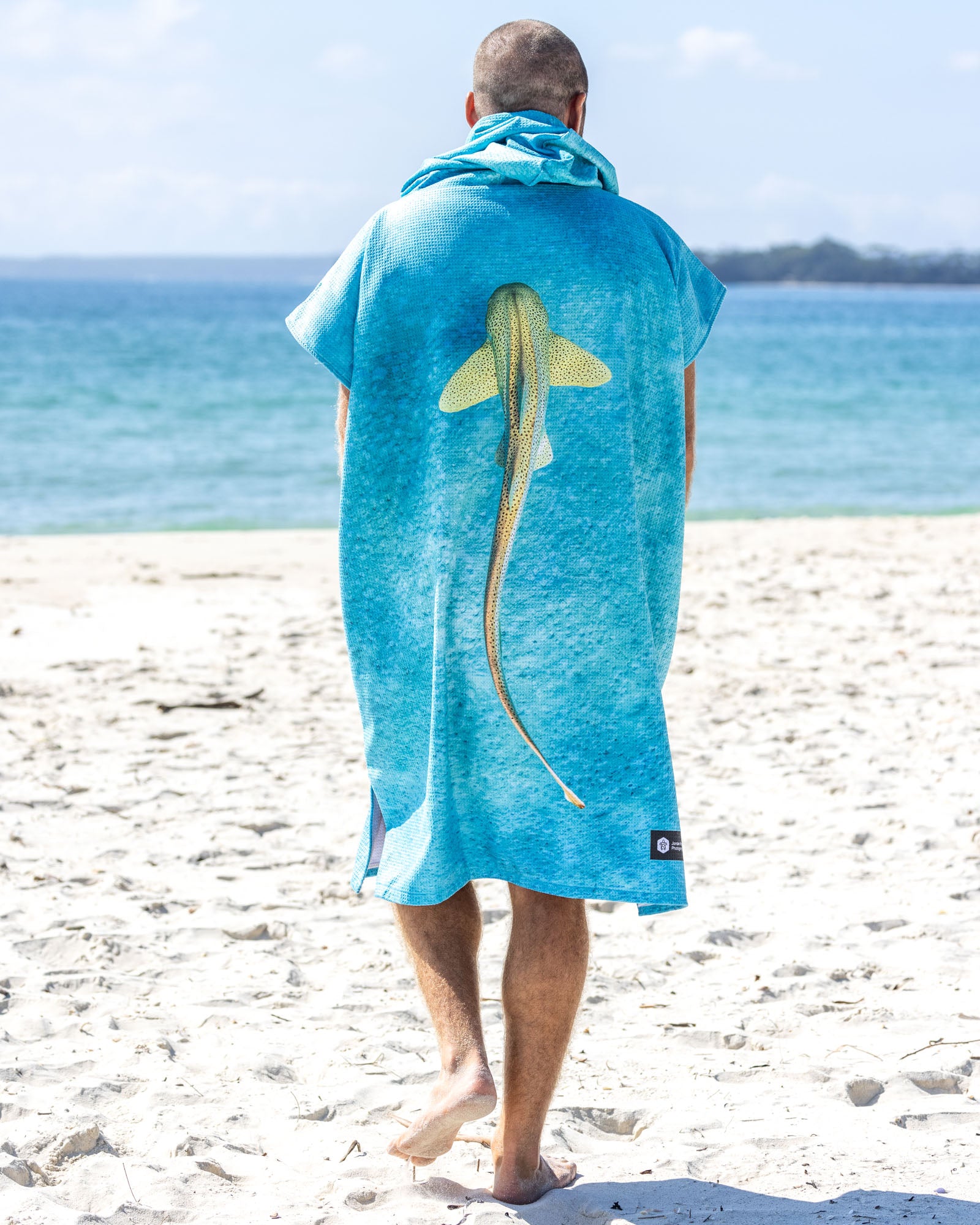 Leopard Shark Ningaloo Reef - Adults Hooded Beach Towel