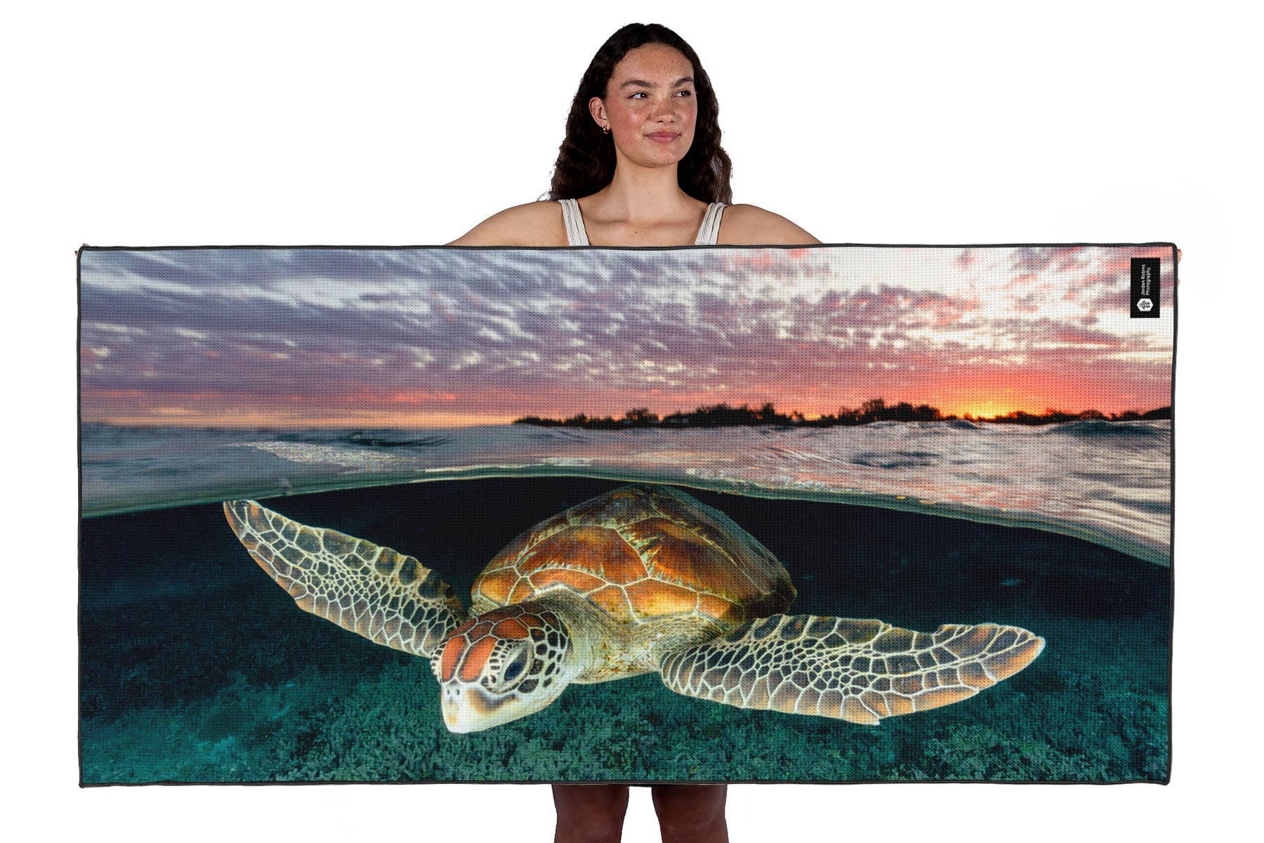 Turtle Sunset - Beach Towel